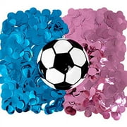 Gender Reveal Soccer Ball | Blue and Pink Confetti Kit | Gender Reveal Party Supplies | Ultimate Party Supplies