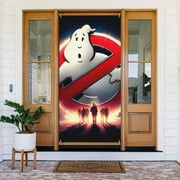Ghostbusters Movie Logo Door Cover Decorated Banner Tapestry Home Decoration Holiday Party Supplies Door Banner Porch Sign Banner 72.8 x 35.4 Inch