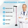 thumbnail image 4 of Rehaescort Walking Cane with Travel Bag for Aldult,Adjustable Walking Sticks,Hiking Sticks Lightweight Pivot Tip for Men and Women,Pink, 4 of 8
