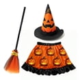 thumbnail image 6 of OJSFQUFP Halloween Cos Clothes Girls Witch Skirt with Witch Hat Child Tutu Skirt Cos Clothes Halloween Dress-Up, 6 of 7
