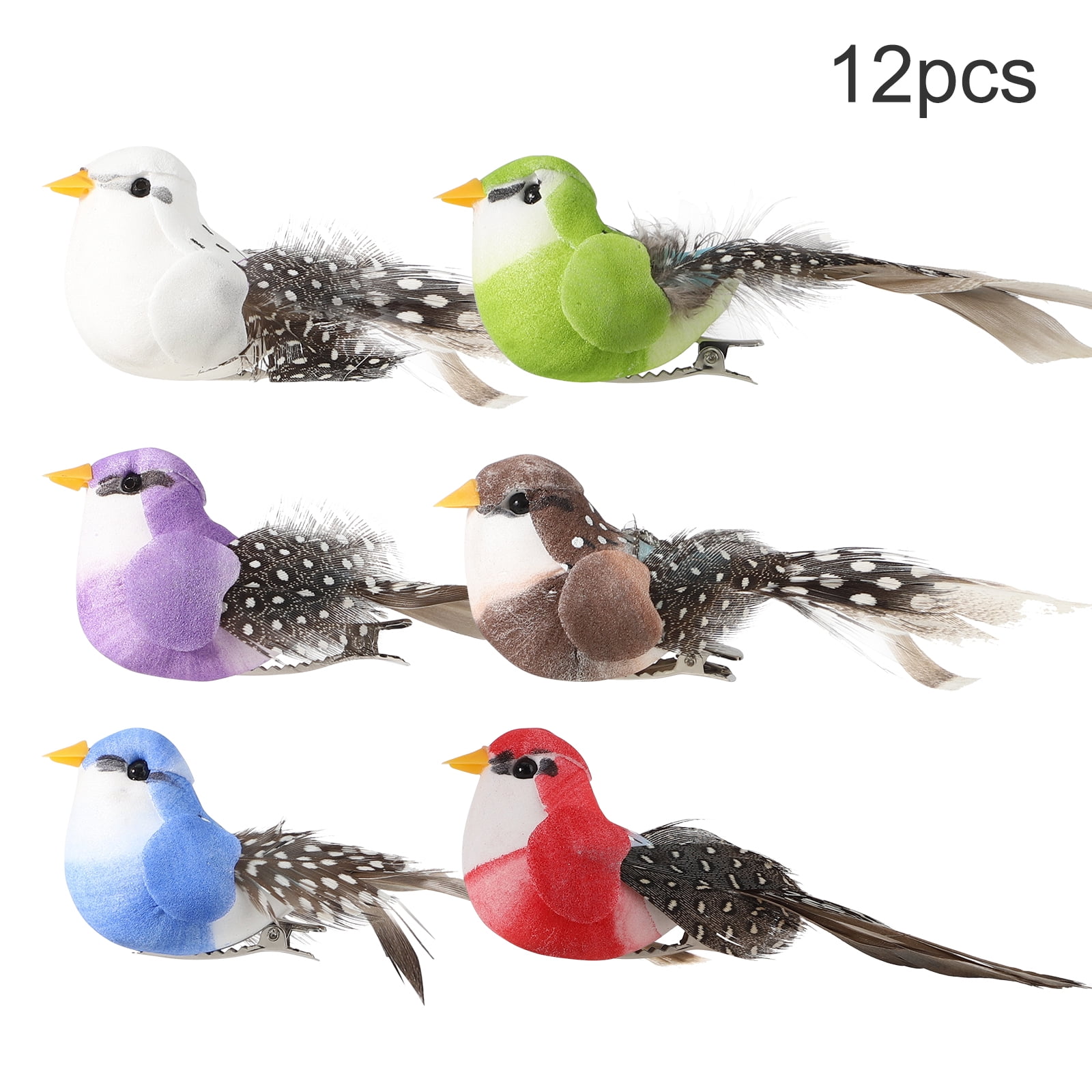 Beautiful Foam and Feather Simulation Colorful Birds Home Gardening Party CA 