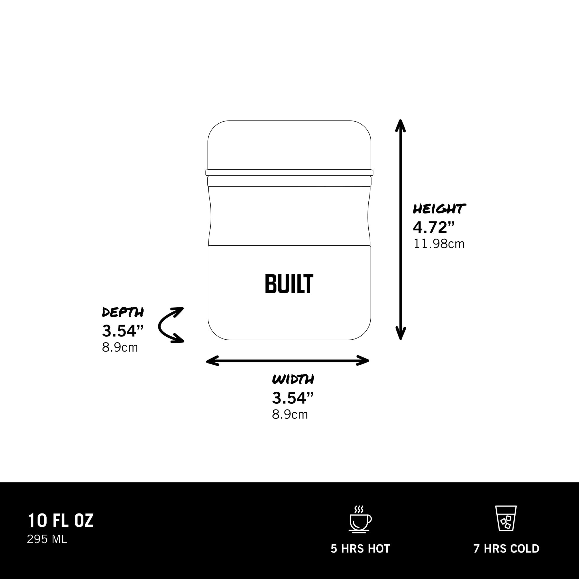 (2 pack) BUILT 10 oz Double-Wall Vacuum Insulated Food Jar, Sage Green
