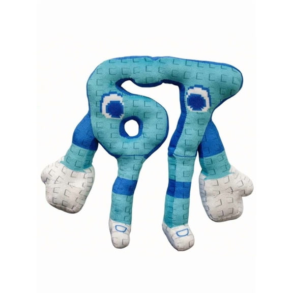 Collectible Brainrot Plush Toy 9.8 Inch Adorable Cute Stuffed Anime Figure | Soft Brain Rot 67 Plushie Gift for Fans | Cartoon Pillow Doll | Light Blue