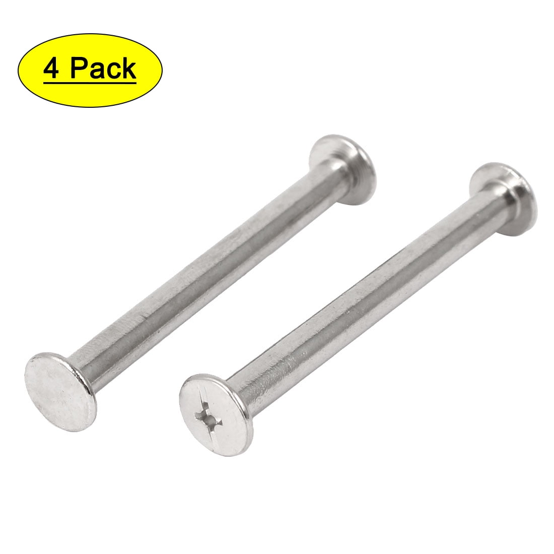 Uxcell M5 x 55mm Nickle Plated Metal Books Albums Chicago Binding Screws Posts (4-pack)
