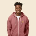 thumbnail image 4 of Dalix Taco Embroidered Zip Hoodie Fleece Long Sleeve Pocket Warm Soft Mens in Mauve 2XL XX-Large, 4 of 5