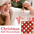 thumbnail image 4 of BSJJY 36Pc 6 Style Fine Painting Christmas Balls,1.2In Christmas Tree Hanging Ball,Shatterproof Christmas Baubles(Boxed), Red&White, 4 of 4