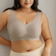 thumbnail image 2 of Plebaso Women's Wireless T Shirt Bras Seamless Full Coverage Bralettes Ladies Wide Strap Everyday Bras, 2 of 7