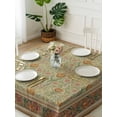 thumbnail image 3 of Boho Geometric Abstract Floral Suqare Tablecloth - 54 x 54 Inch, Vintage Ethnic Flower Textured Waterproof & StainResistant Tablecloth, Washable Oil-proof Table Cover for Dining/Party/Wedding/Buffet, 3 of 9