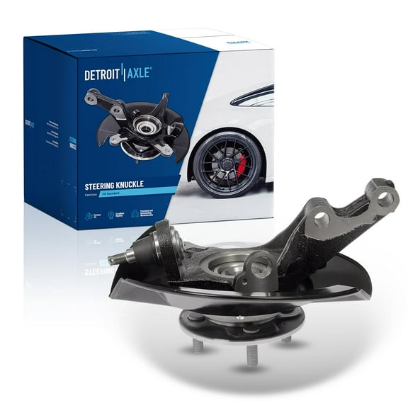 Detroit Axle - 1.7L Front Left Steering Knuckle Wheel Bearing Hub for 2003 2004 2005 Honda Civic Driver Side Steering Knuckle and Wheel Bearing Hub Assembly Replacement