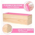 thumbnail image 5 of Kit de 4 Moldes de Jabón Rectangulares con Cortadores - Molde de Silicona Flexible para Jabón de Pan de 42 Oz con Caja de Madera, 5 of 5