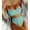 Mint-Blue, variant on Hotian Women High Waisted Ribbed Cami Bikini Bathing Suit Light Blue M-US8