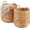 Natural, variant on 2-Piece Round Nesting Baskets W/Handles, Handwoven Water Hyacinth, Plant Holder, Laundry Basket, Storage Organizer, Tote Bins for Bedroom, Living Room, & Laundry Room - Chestnut