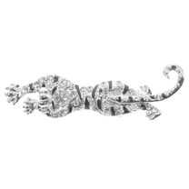 IBASETOY Sturdy Metal Rhinestone Leopard Brooch for Clothes Lapel Coat and Backpack