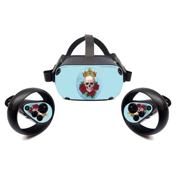 MightySkins Skin for Oculus Quest - Fancy Skull | Protective, Durable, and Unique Vinyl Decal Wrap Cover | Easy to Apply, Remove, and Change Styles | Made in The USA