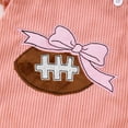 thumbnail image 4 of FYDUU Newborn Football Outfit Sleeveless Romper Baby Girl Bodysuit Overalls Infant Football Onesie Bodysuit With Headband Set Fall Party Outfit, 4 of 9