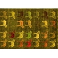 thumbnail image 1 of Ahgly Company Machine Washable Indoor Rectangle Abstract Yellow Modern Area Rugs, 7' x 9', 1 of 4