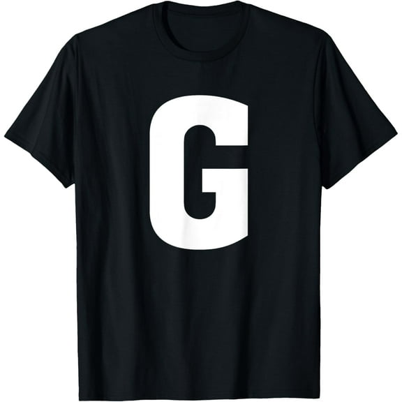t-shirt Letter G Shirt Alphabet Capital Letter T-Shirt mens，black，women，funny，journey，Crew Neck, Short Sleeve,custom clothing patterns.gift