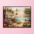 thumbnail image 2 of Cuadros Decorativos Bordado completo DIY lienzo estampado 11CT punto de cruz mar faro Kit Decoración DQrwqpou Nuevos Originales, 2 of 8