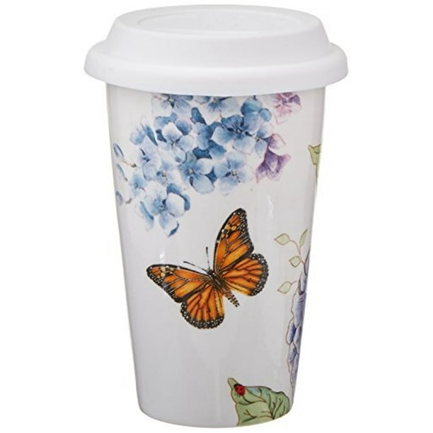 Lenox Butterfly Meadow Blue Dinnerware Thermal Travel Mug