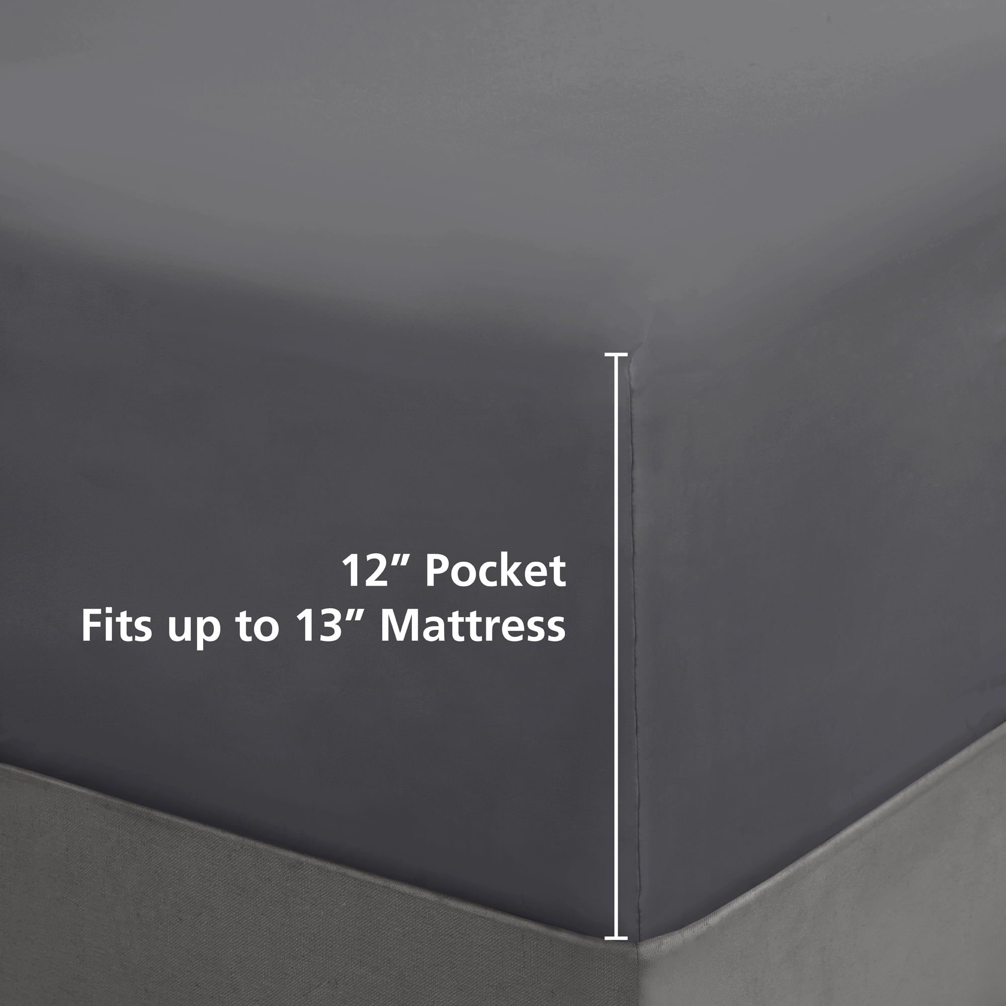 Mainstays 8-Piece Bed in a Bag Comforter Set with Sheets, Grey Basketweave, Twin/TwinXL