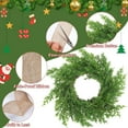 thumbnail image 3 of Guvpev 12 Pcs Mini Christmas Cabinet Wreaths 7.87 Inch with Ribbon, Farmhouse Wreath Decorations for Table Centerpiece, Chair Backs, Wall, Windows, Front Door Holiday Xmas Home Decor(Burlap Color), 3 of 7