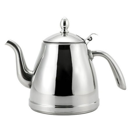 

Jiandong Stainless Steel Teakettle Stainless Steel Stovetop Tea Kettle 1.5L Silver Portable Travel Camping Serving(6.69X5.12X3.15Inch)