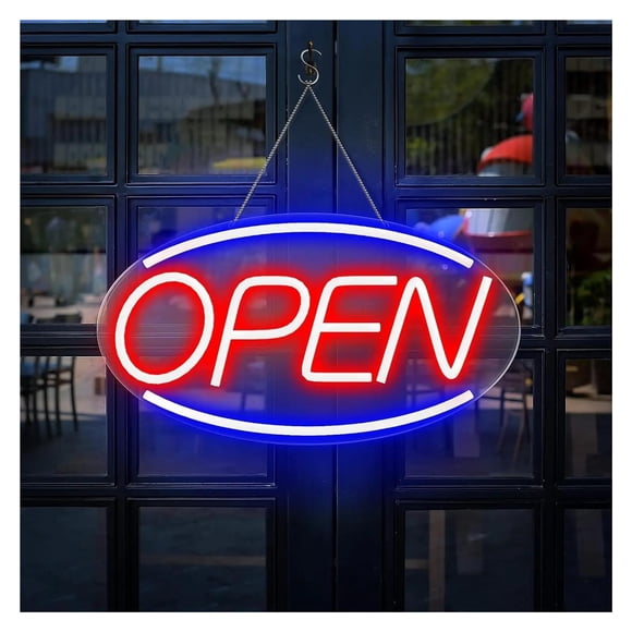 Letrero De Neón Open Luz Brillo Ajustable Alimentado Por USB Para Negocios Fiestas Salones Cafeterías, Decoración De Pared Del Hotel, 42cm×23cm