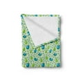 thumbnail image 2 of Birds Soft Flannel Fleece Throw Blanket, Fresh Pears and Small Sparrows in Cartoon Style Nursery Forest, Cozy Plush for Indoor and Outdoor Use, 60" x 80", Green Pale Blue, by Ambesonne, 2 of 5