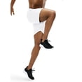 thumbnail image 4 of MIER Men's Quick-Dry Lightweight Training Running & Basketball Athletic Shorts, No Pockets, No Liner, White, XXL, 4 of 7