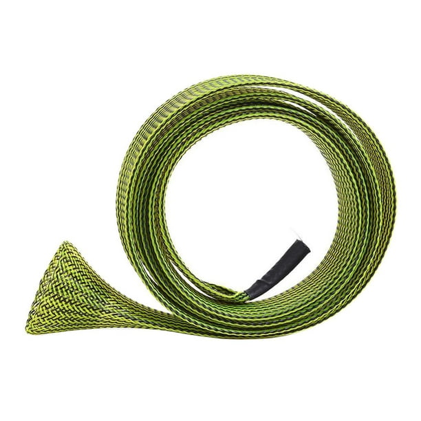 Expanable Braided Mesh Sock Casting Rod Sleeve Cover Pole Glover Grass Color
