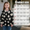 thumbnail image 7 of Uorisanigo Daisy Print Girls Half Zip Pullover Sweatshirt Oversized Drop Shoulder Pullover Top Fall Trendy Long Sleeve Lapel Zipper Sweatshirt Quarter Zip Hoodies Fall Winter Clothes, 7 of 7