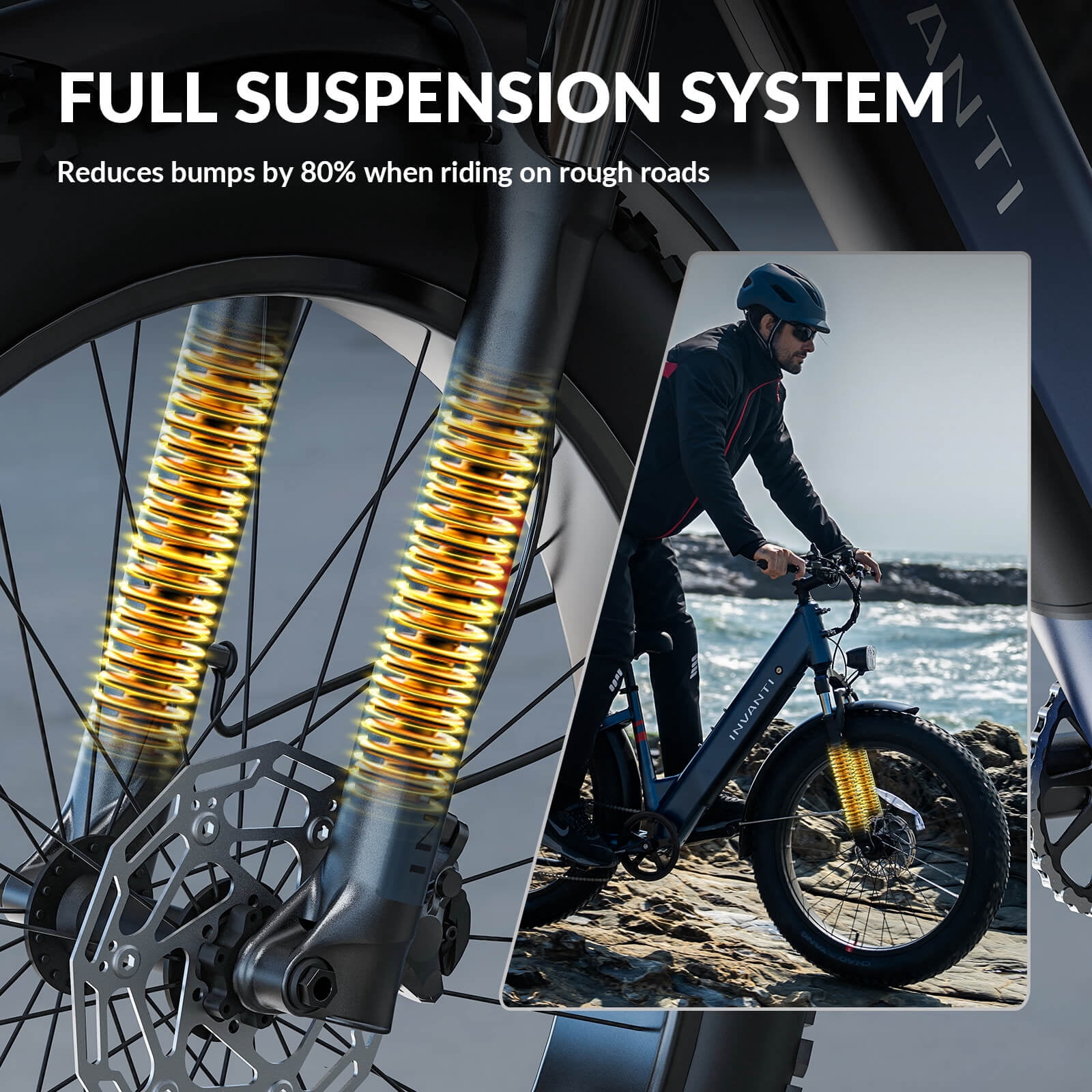 Electric Bike for Adults, 26" x 4” Fat Tire Electric Bicycle, 1500W Peak Motor 50 Miles, 48V 15.6Ah Removable Battery & 7 Speed Electric Mountain Bike with Rear Rack, UL2849