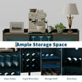thumbnail image 4 of Freestanding Liquor Cabinet with LED Light, Wine Bar Cabinet for Home, Wine and Coffee Bar with Wine Rack and Glass Holder, Kitchen Buffet Sideboard Storage for Home Living Room, Dining Room, 4 of 6