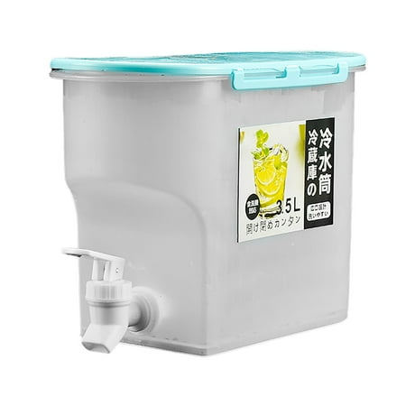 

DALLtif Storage Containers 3.5L Beverage Dispenser With Faucet High Temperature Resistance Iced Tea Beverage Bucket Cold Drink Juice Dispenser Jug For Party Restaurant Blue