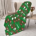 thumbnail image 3 of Sikiie Cute Santa And Ho Ho Ho Cozy Flannel Fleece Throw Blanket: Lightweight & Thick for All Seasons - Perfect for Women, Men, & Kids"50"x40", 3 of 6