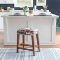 thumbnail image 2 of Kitchen Bar Traditional Style 25" Backless Cow Print Counter Stool in Brown, 2 of 9