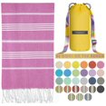 thumbnail image 1 of Madamelique Toalla De Playa Turca Con Bolsa De Playa - 39 X 74 - Toallas De Playa Prelavadas De Gran Tamaño -% 100 Algodón - Secado Rápido - Sin Arena - Toallas De Baño Turcas Tejidas A Mano - Toalla, 1 of 5