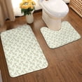 thumbnail image 2 of Xecao Rose (2) 2-Piece Vintage Seamless Anti-Skid Mat Set, featuring a stylish pattern for a safe and elegant toilet rug experience, 2 of 6