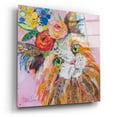 thumbnail image 2 of Epic Art 'Floral Cat' by St. Hilaire Elizabeth, Acrylic Glass Wall Art, 36"x36", 2 of 8