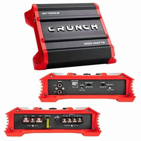 Crunch  1000W Ground Pounder Two Channel Car Audio Amplifier