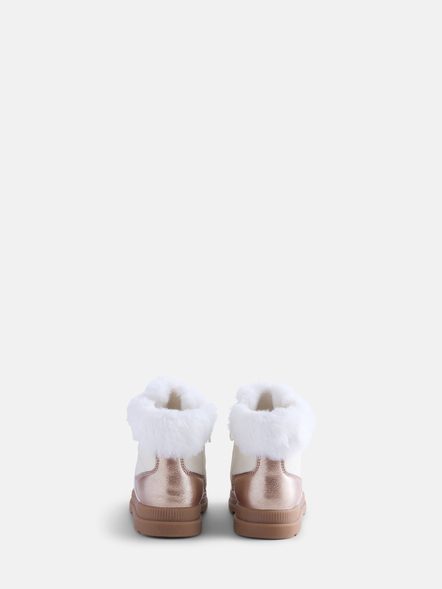 Wonder Nation Baby and Toddler Girls Winter Boots with Faux Fur Lining