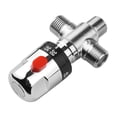 thumbnail image 2 of Amdohai Thermostatic Temperature Control Valve Hot Cold Water Shower Mixer Electroplated, 2 of 7