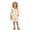 Beige-2, variant on Girls Summer 2 Piece Outfits Striped V Neck 3/4 Sleeve Loose Fit Top and Elastic Waist Shorts Set Trendy Color Block Matching Sets Casual Resort Wear Beach Vacation Travel Outfits