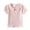 Pink, variant on Ruyang Girls Kids Cotton Soft Solid T Shirt Ruffle Sleeve Short Casual Tops Tees Clothes Summer Loose Comfort Trendy Shirt