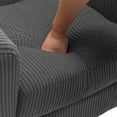 thumbnail image 2 of DREAMSIDEA Corduroy Swivel Barrel Accent Chair, Modern Upholstered Living Room Chair Round Club Armchair-Gray, 2 of 7