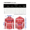thumbnail image 2 of Men's Christmas Shirts Button, Ugly X-Mas Christmas Vacation Long Sleeve Shirts, Redcolor， S, 2 of 8