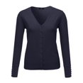 thumbnail image 1 of FashionOutfit Women's Basic V-neck Solid Cardigan Plus Size Color Variations, 1 of 3