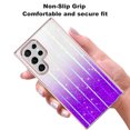 thumbnail image 3 of Samsung Galaxy S23 Ultra Case, Rosebono Bling Glitter Sparkle Laser Purple Ultra Transparent Skin Cover Shockproof Case for Samsung Galaxy S23 Ultra, 3 of 4