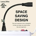 thumbnail image 5 of Luxury Office Power Cord 1 Foot Extension Cord for Indoor and Outdoor Outlets Pack of 3, 5 of 7