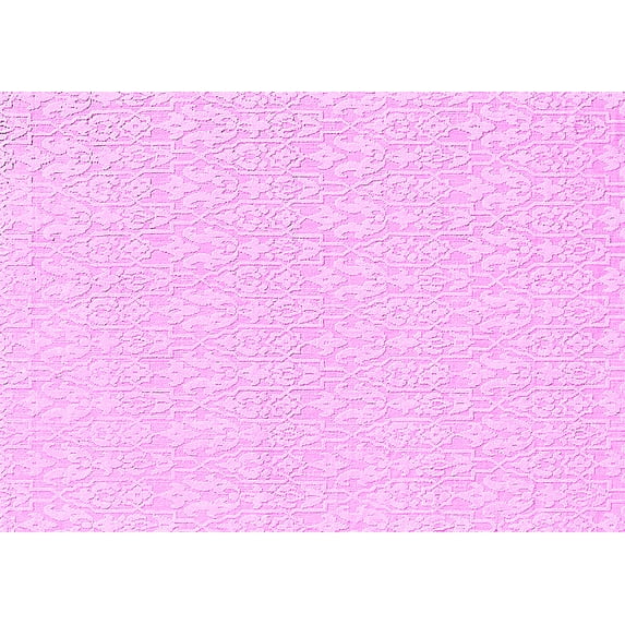 Ahgly Company Indoor Rectangle Solid Pink Modern Area Rugs, 4' x 6'